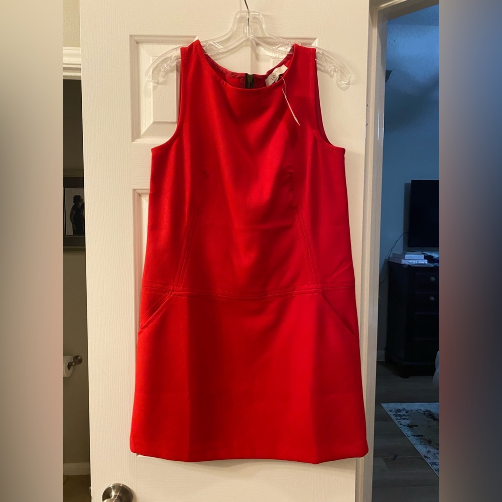 Loft red sheath dress